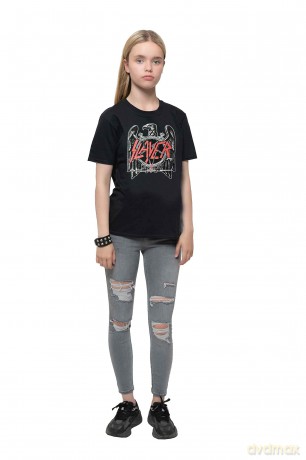Slayer: Kids T-Shirt: Black Eagle (Black) (7-8 Years)