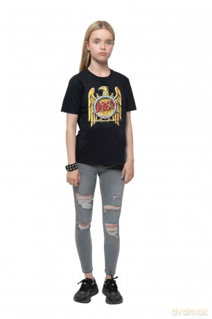 Slayer: Kids T-Shirt: Gold Eagle (Black) (5-6 Years)