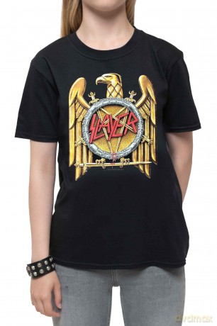 Slayer: Kids T-Shirt: Gold Eagle (Black) (5-6 Years)