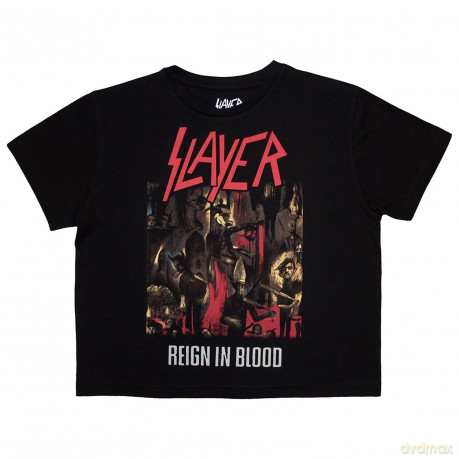 Slayer: Ladies Crop Top: Reign In Blood (Black) (Small)