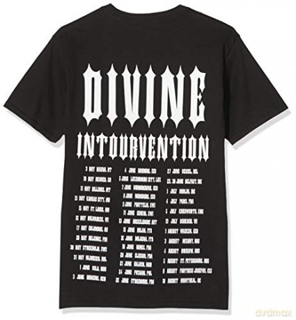 Slayer: Men's Tee: Divine Intervention 2014 Dates (Ex-Tour with Back Print) (Small)