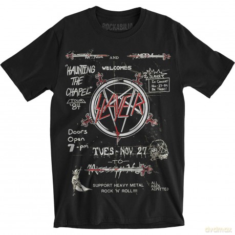 Slayer: Men's Tee: Haunting 84 Flier (X-Large)