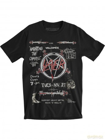 Slayer: Men's Tee: Haunting 84 Flier (X-Large)