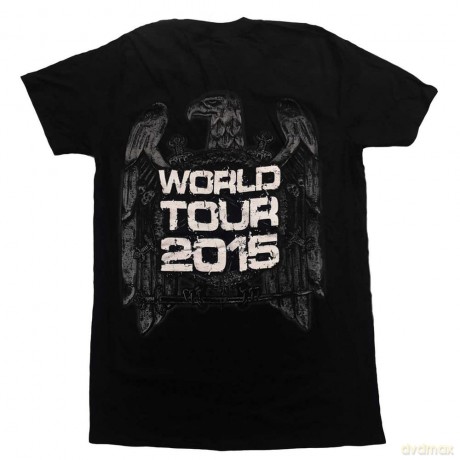 Slayer: Men's Tee: Nation 2014 Dates (Ex-Tour with Back Print) (Large)