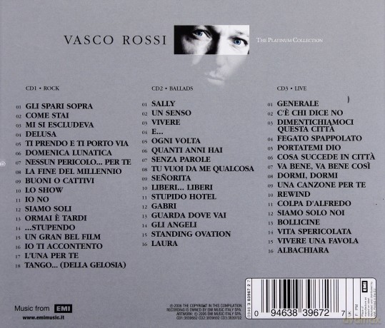 Vasco Rossi: The Platinum Collection [3CD]