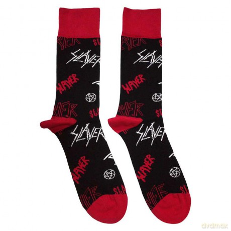 Slayer: Unisex Ankle Socks: Logos Pattern (Black) (UK Size 7 - 11)