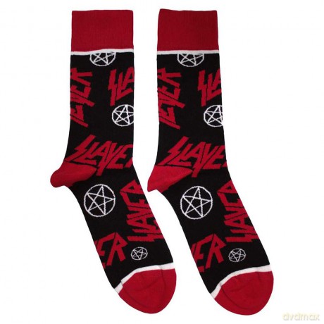 Slayer: Unisex Ankle Socks: Logos and Pentegrams (Black) (UK Size 7 - 11)
