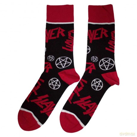Slayer: Unisex Ankle Socks: Logos and Pentegrams (Black) (UK Size 7 - 11)