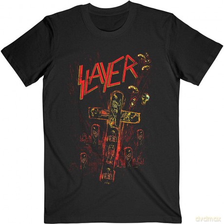 Slayer: Unisex T-Shirt: Blood Red (Black) (X-Large)
