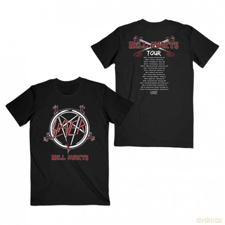 Slayer: Unisex T-Shirt: Hell Awaits Tour (Black) (Back Print) (X-Large)