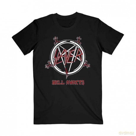 Slayer: Unisex T-Shirt: Hell Awaits Tour (Black) (Back Print) (X-Large)
