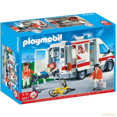 PLAYMOBIL Ambulans z wyposażeniem [KLOCKI]