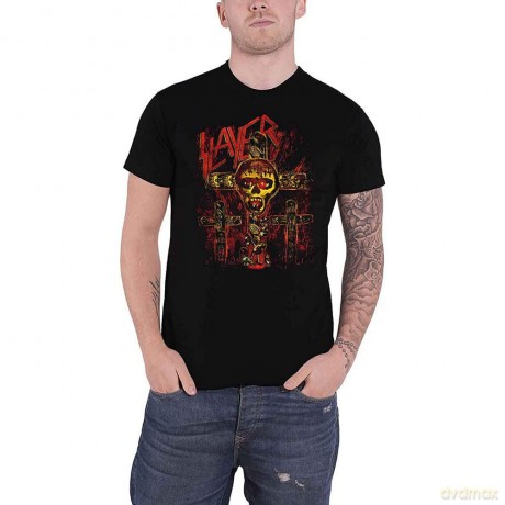 Slayer: Unisex T-Shirt: SOS Crucifixion (Black) (X-Large)