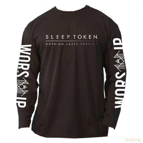 Sleep Token: Unisex Long Sleeve T-Shirt: Worship (Black) (Sleeve Print) (Small)