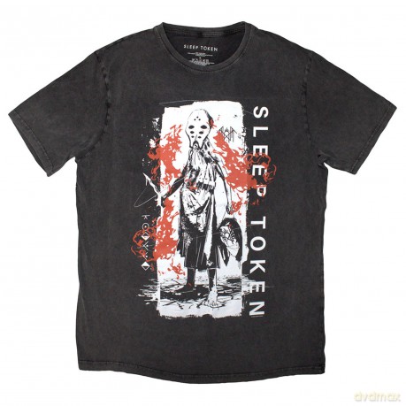 Sleep Token: Unisex Stone Wash T-Shirt: Euclid (Charcoal Grey) (Small)