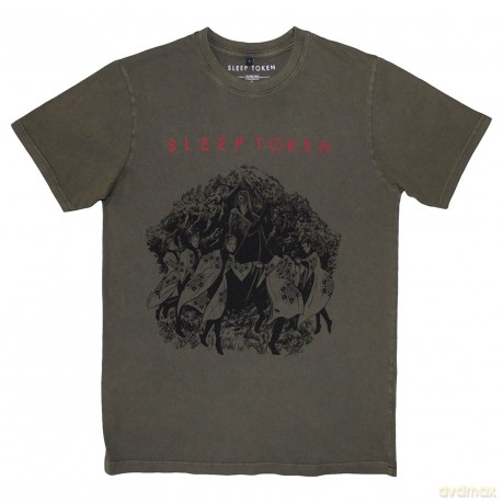 Sleep Token: Unisex Stone Wash T-Shirt: The Love You Want (Green) (Medium)