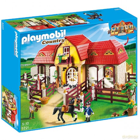 PLAYMOBIL Duża stadnina koni z boksami [KLOCKI]