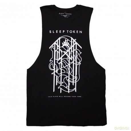 Sleep Token: Unisex Vest T-Shirt: Tomb Sigil (Black) (Large)