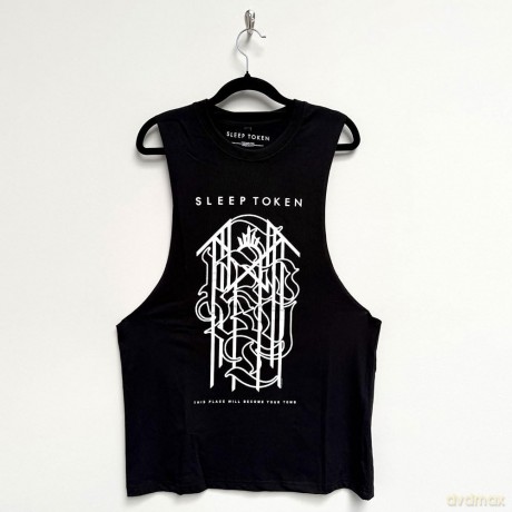Sleep Token: Unisex Vest T-Shirt: Tomb Sigil (Black) (Large)