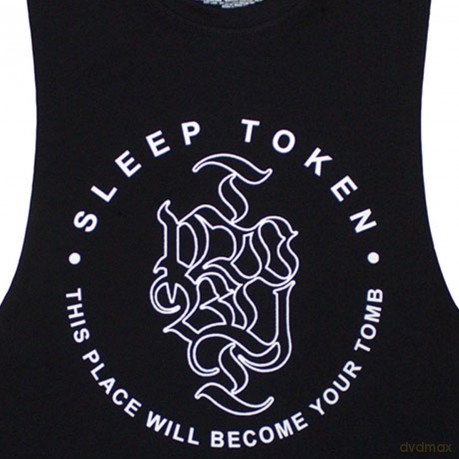 Sleep Token: Unisex Vest T-Shirt: Tomb Text Ring (Black) (Medium)