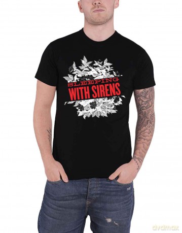 Sleeping With Sirens: Unisex T-Shirt: Floral (Black) (Small)