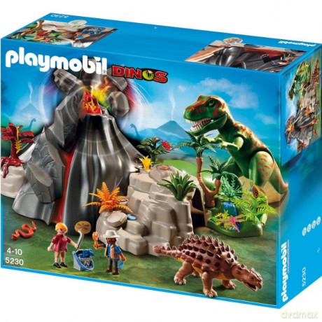 PLAYMOBIL TRex i Saichania przy wulkanie [KLOCKI]
