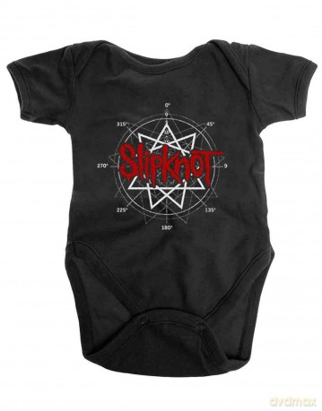 Slipknot: Kids Baby Grow: Star Logo (Black) (Back Print) (0-3 Months)