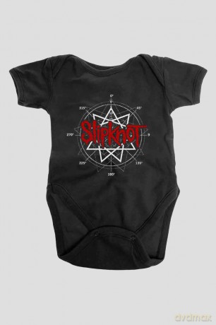 Slipknot: Kids Baby Grow: Star Logo (Black) (Back Print) (0-3 Months)