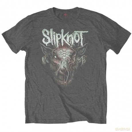 Slipknot: Kids T-Shirt: Infected Goat (Charcoal Grey) (Back Print) (7-8 Years)
