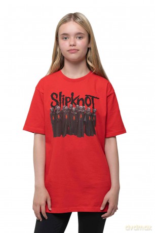 Slipknot: Kids T-Shirt: Infected Goat (Red) (Back Print) (9-10 Years)