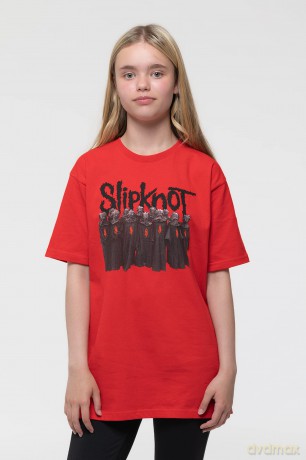 Slipknot: Kids T-Shirt: Infected Goat (Red) (Back Print) (9-10 Years)
