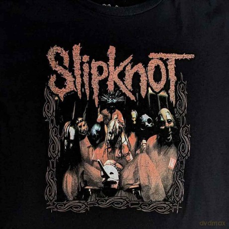 Slipknot: Ladies Crop Top: Band Frame (Black) (Back Print) (Medium)