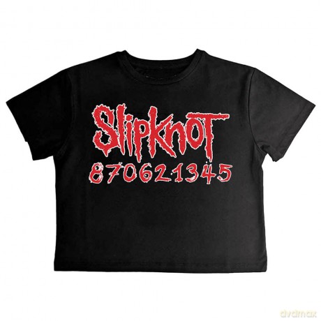 Slipknot: Ladies Crop Top: Don't Ever Judge Me (Black) (Back Print) (XX-Large)