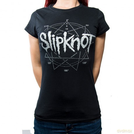 Slipknot: Ladies Fashion Tee: Logo Star with Rhinestone Application (XX-Large)