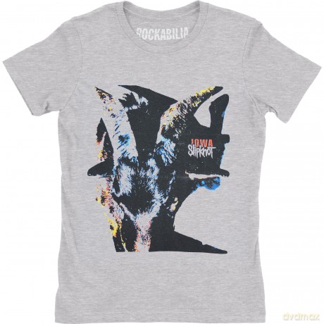Slipknot: Ladies T-Shirt: Iowa Goat Shadow (Heather Grey) (Back Print) (X-Small)