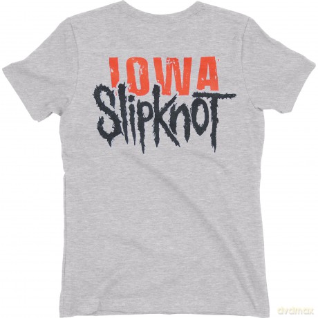 Slipknot: Ladies T-Shirt: Iowa Goat Shadow (Heather Grey) (Back Print) (X-Small)