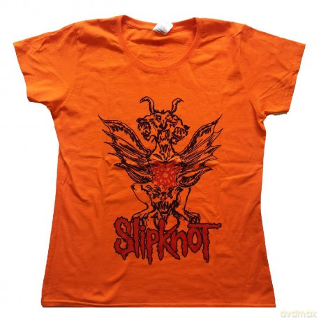 Slipknot: Ladies T-Shirt: Winged Devil (Orange) (Back Print) (XX-Large)