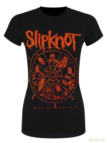 Slipknot: Ladies Tee: The Wheel with Back Printing (Medium)