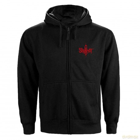 Slipknot: Ladies Zipped Hoodie: 9 Point Star (Black) (Back Print) (Small)