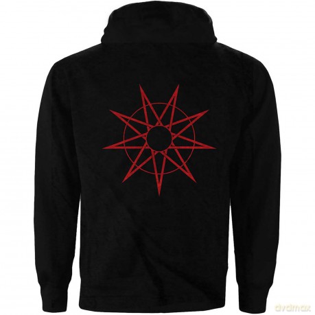 Slipknot: Ladies Zipped Hoodie: 9 Point Star (Black) (Back Print) (X-Small)