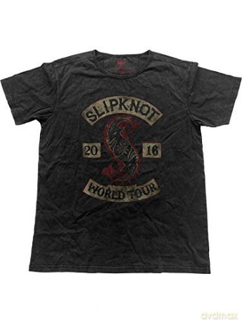 Slipknot: Men's Fashion Tee: Patched-Up (Vintage Finish) (Large)