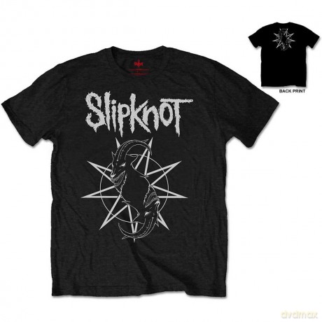 Slipknot: Men's Tee: Goat Star Logo with Back Printing (Large)