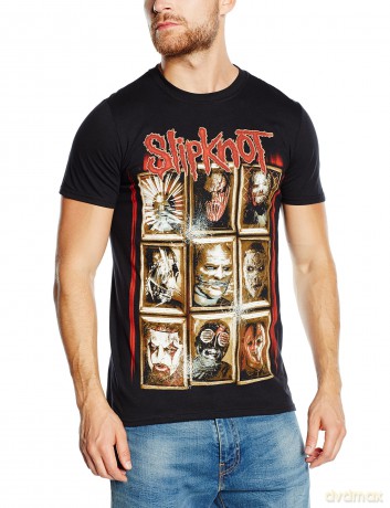 Slipknot: Men's Tee: New Masks with Back Printing (Medium)