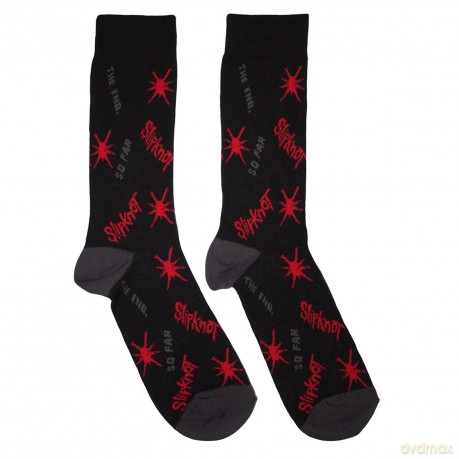 Slipknot: Unisex Ankle Socks: All Over Print Splat The End, So Far (Black) (UK Size 6 - 11)