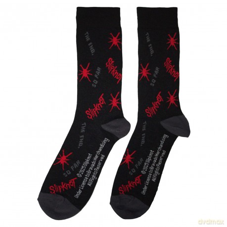 Slipknot: Unisex Ankle Socks: All Over Print Splat The End, So Far (Black) (UK Size 6 - 11)