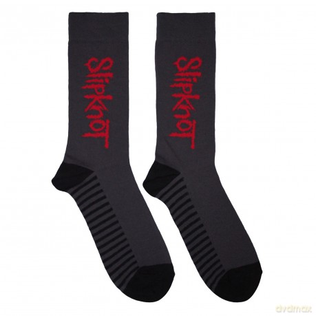 Slipknot: Unisex Ankle Socks: Logo Vertical (Grey) (UK Size 6 - 11)