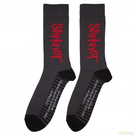 Slipknot: Unisex Ankle Socks: Logo Vertical (Grey) (UK Size 6 - 11)