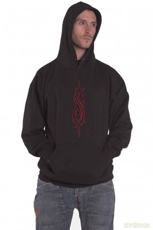 Slipknot: Unisex Pullover Hoodie: Arched Group Photo (Black) (Back Print) (Medium)