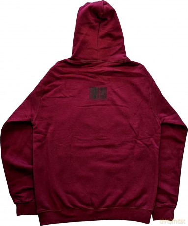 Slipknot: Unisex Pullover Hoodie: Barcode Photo (Maroon Red) (Back Print) (Small)