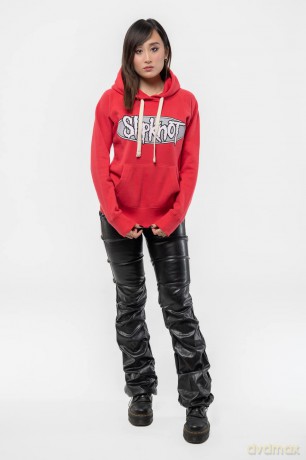 Slipknot: Unisex Pullover Hoodie: Don't Ever Judge Me (Red) (Back Print) (X-Large)